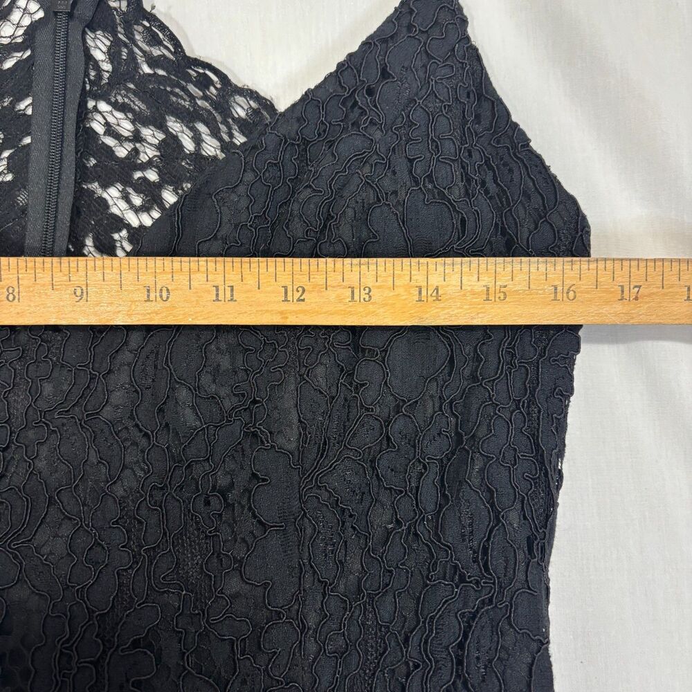 Hayley Paige Formal Maxi Dress All Lace Size 12 Black Romantic Prom Ball Wedding - Picture 10 of 12